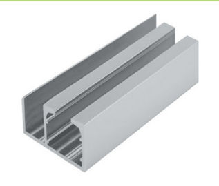 Aluminum Window Extrusion Profiles , Sliding Glass Door Channel Door Bottom Twin Track