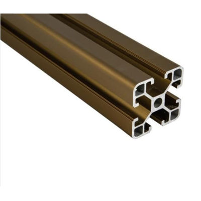 25*25 Slots Customized Bronze Color Aluminum Profile System with 6000mm Length and 40*40, 80*80, 100*100 Specifications