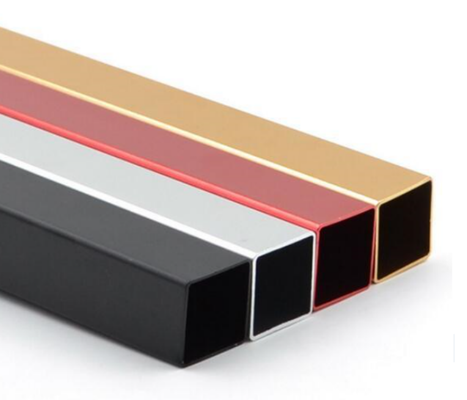 6063 Standard Extrusion Profiles Square Rectanglar Aluminum Tubes OEM