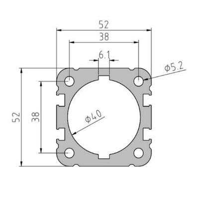 6063 Aluminum Extrusion House for Electric Servo Cylinder