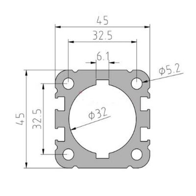 6063 Aluminum Extrusion House for Electric Servo Cylinder