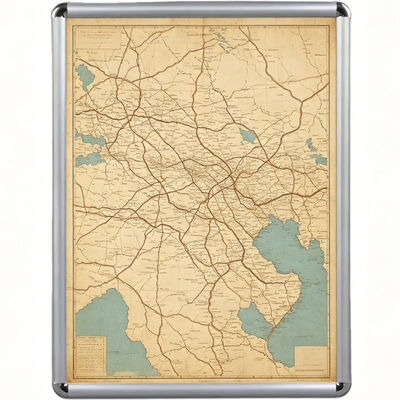 Matt Silver Anodized Aluminum Snap Open Poster Photo Frame Aluminum Display Frame