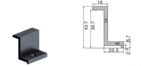 견과/놀이쇠를 가진 완성되는 태양 끝 죔쇠 편평한 지붕 태양 설치 체계를 맷돌로 가십시오