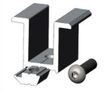 중앙 죔쇠 태양 전지판 지붕은 양극 처리한 지상 처리로 거치합니다